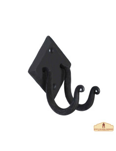 Soporte doble espiral en forja para colgar