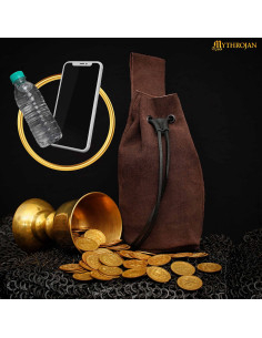 Bolsita medieval para recreacionistas - marrón 2