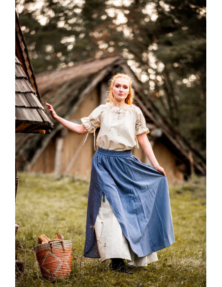 Middeleeuwse blouse met korte mouwen...