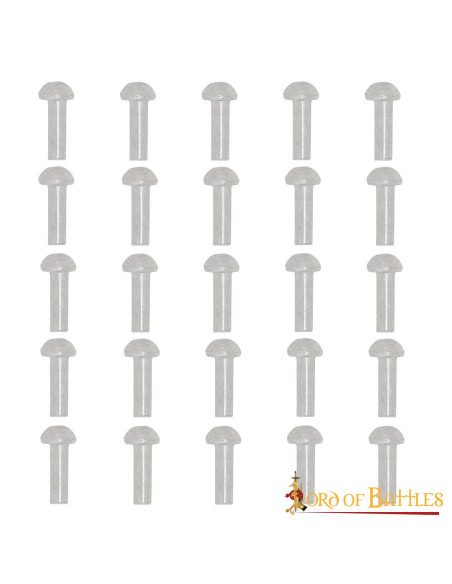 25 Stück Pilzkopf-Stahlnieten (16 mm)