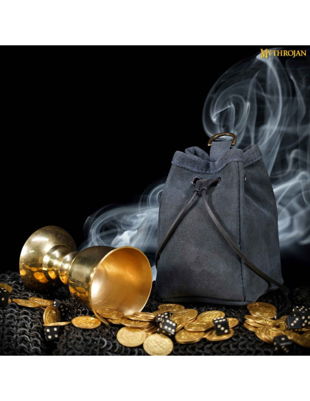 Mittelalterliche Wildledertasche für...