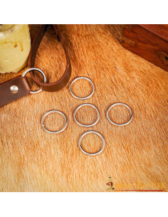 Pack 5 anillos de acero niquelado para cinturones (2,54 cm) 2