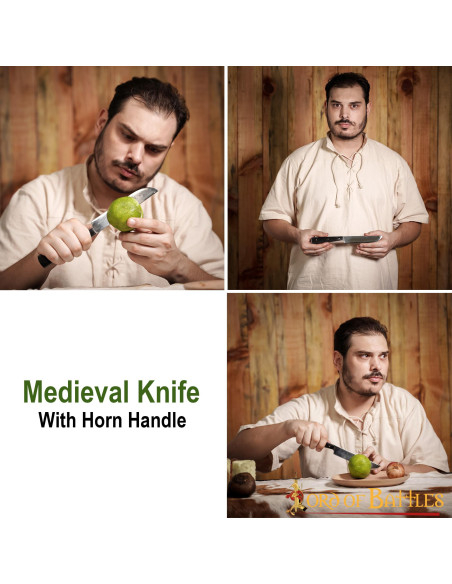 Middelalderkniv i rustfrit stål...