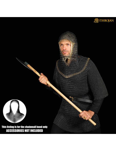 Bøddel ringbrynjekanter i messing,...