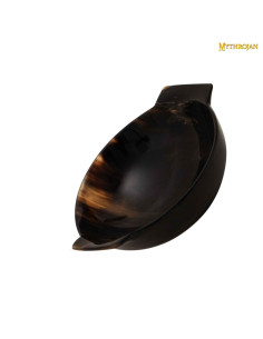 Mittelalterliche handgefertigte Hornschale, polierte... 2