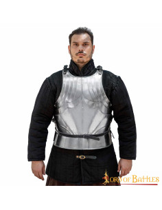 Coraza gótica medieval en acero, acabado pulido. 2