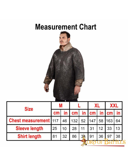 Cota de malla acero dulce, anillas...