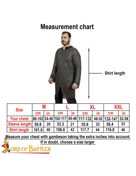 Ringbrynje i rustfrit stål, nittet og...