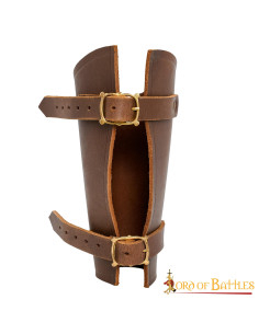 Mittelalterliches Lederarmband für Bogenschütze, rechte Hand 2