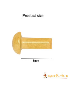 Pakke med 25 champignonnitter af messinghoved (8 mm.) 2