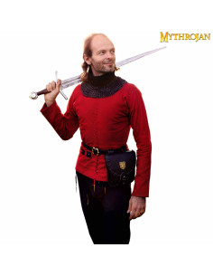 Chaqueta medieval con cordones para hombre en rojo