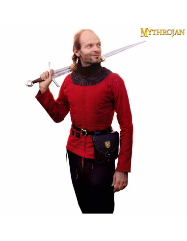Chaqueta medieval con cordones para hombre en rojo
