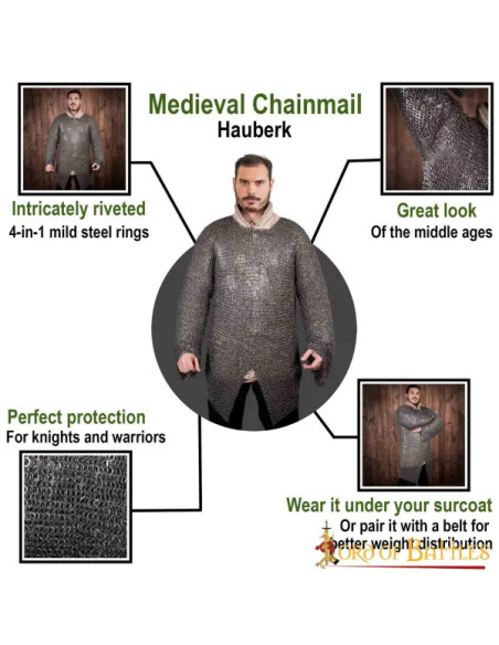 Kettengenietete Flachringe 9 mm.