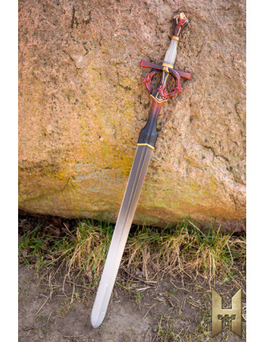 Hooggeboren fantastisch zwaard Stronghold serie rode kleur (113 cm.)