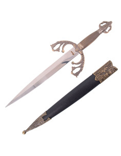 Tizona del Cid middelalderdolk med skede, bronzefinish