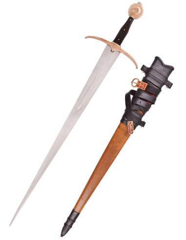 Middelalderlig sværd Aislinn med skede, 1400-tallet