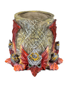 Porta lápices medieval Dragón Rojo 2