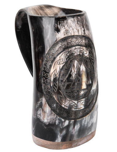 Viking Valknut kruik num. 1 hoorn (550-850 ml.)