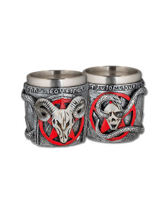 Vaso chupito medieval cráneo carnero gótico (6 cm.)