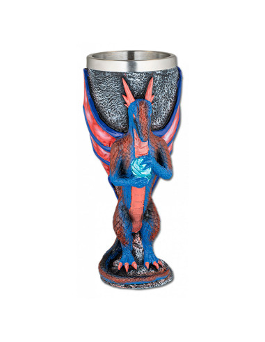 Copa medieval dragón color (18,5 cm.)