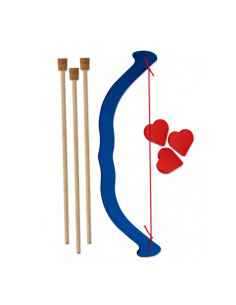 Blauer Holzbogen für Kinder (45 cm).