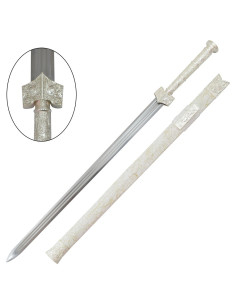Espada china tradicional de la dinastía Han, blanca (96,5...
