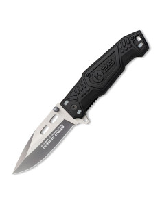 K25 sort redningskniv med titanium belægning,...