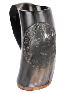 Viking Valknut Hornkrug Nr. 2 (550-850 ml.)