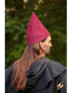 Fantasy Gnome hat, rød uld 2