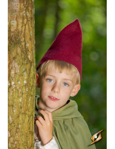 Fantasy Gnome hat, rød uld