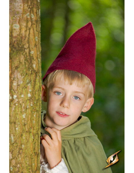 Fantasy Gnome hat, rød uld