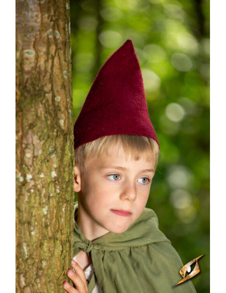 Fantasy Gnome hat, rød uld