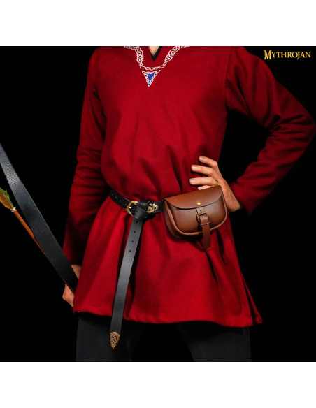 Bolso medieval sencillo cuero marrón Bolso medieval sencillo cuero marrón