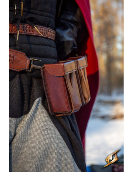 Mittelalterliche braune Gürteltasche...