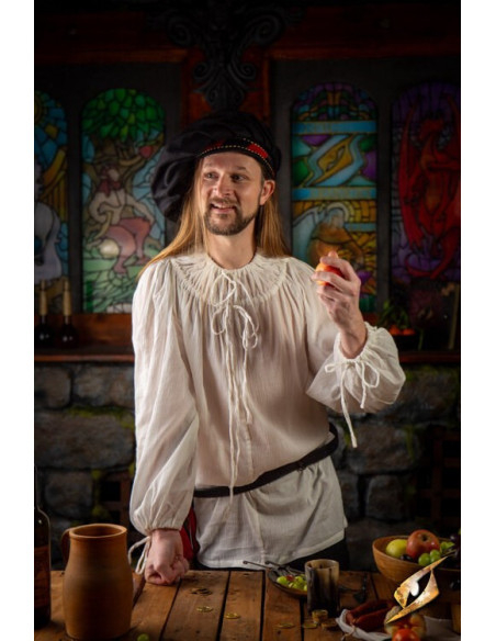 Camisa medieval modelo Crinkle, color... Camisa medieval modelo Crinkle, color...