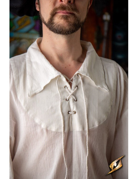 Crinkle hekwerk t-shirt, wit