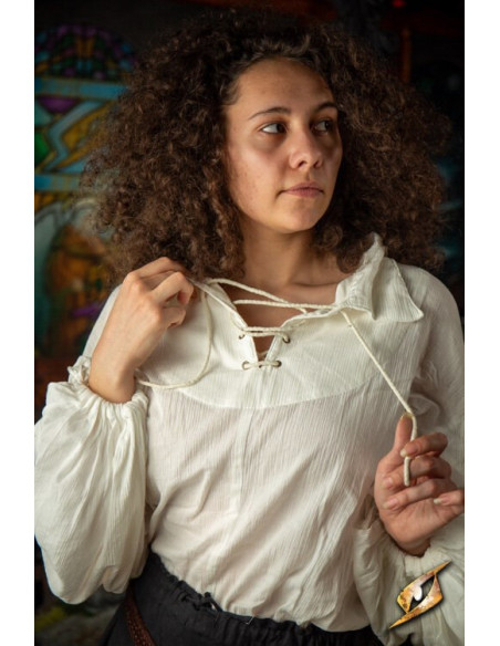 Crinkle fægte t-shirt, hvid