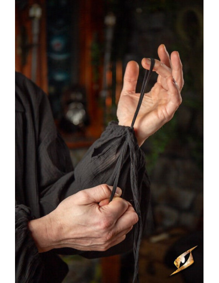 Crinkle-Fecht-T-Shirt, schwarz