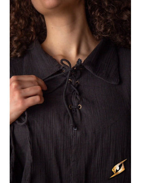 Crinkle fægtning t-shirt, sort