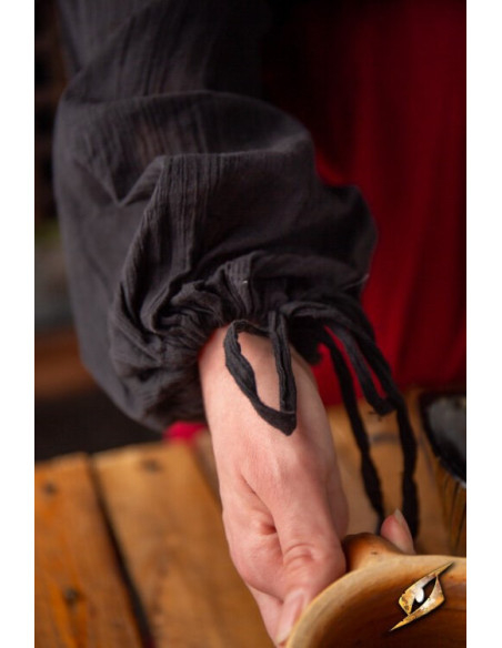 Crinkle-Fecht-T-Shirt, schwarz