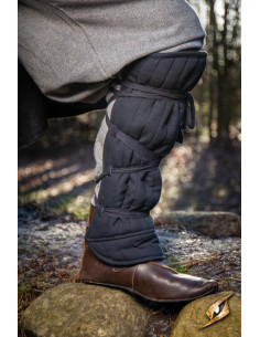 Grebas medievales acolchadas, negro 2