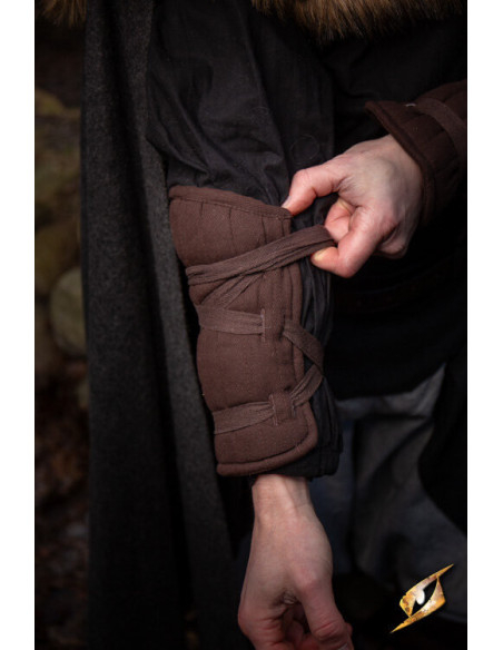 Middelalderlige polstrede armbånd, brune