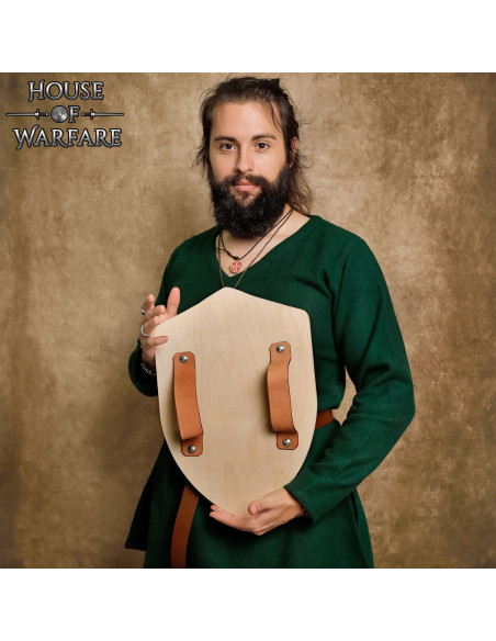 Escudo medieval en madera, customizable