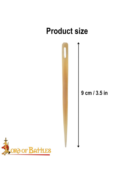 Nål til middelalderbroderi i ben (9 cm.)