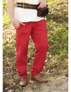 Pantalones medieval básicos modelo Hagen, rojo