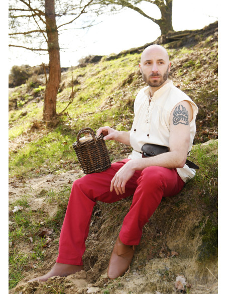 Basic middelalderbukser Hagen model, rød