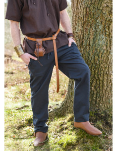 Pantalones medieval básicos modelo Hagen, azul