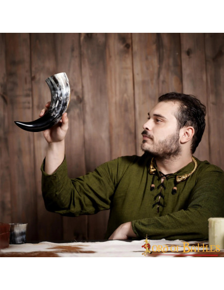 Wikinger-Trinkhorn mit Rampant...