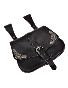 Bolsa Medieval Irlandesa en piel (20 x 20 cm.) 2