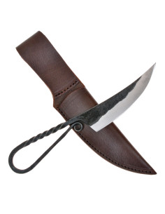 Großes Wikingermesser mit Scheide (22,5x3 cm.)